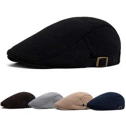 New Spring Autumn Beret Men Pineapple Pattern Fabric Casual Vintage Newsboy Hat