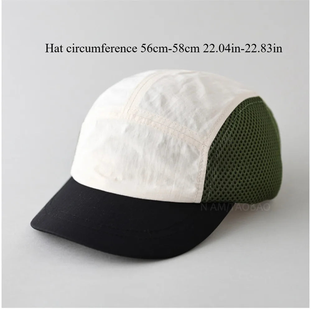 New 5 Panel Quick Dry Mesh Baseball Cap
