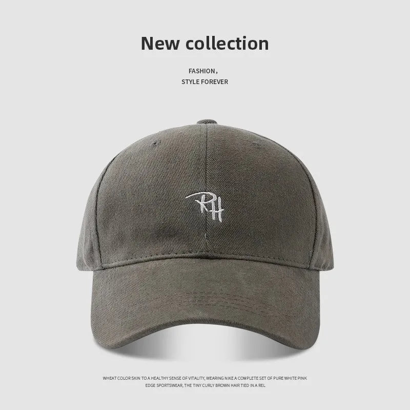 Korean Style RH Letter Embroidery Baseball Cap