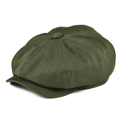 Newsboy Cap Men's Twill Cotton Eight Panel Hat