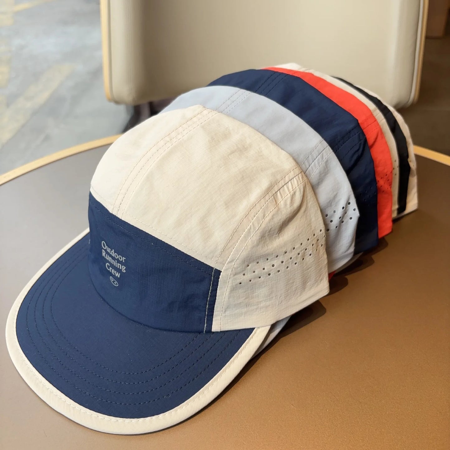 Panel Running Cap Men Women Lightweight Quick Dry Nylon Hat Outdoor Sports