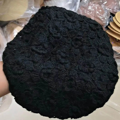 Women Cotton Slouchy Crochet Beret Handmade