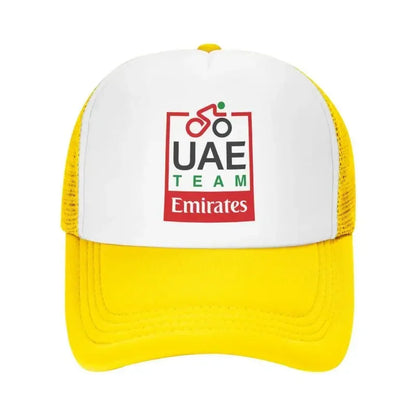 UAE Road Vehicle Print Mesh Baseball Cap Summer