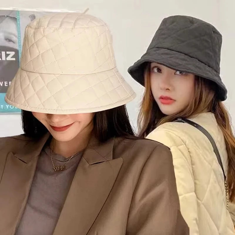Warm Down Bucket Hat for Women Autumn Winter