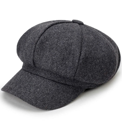 Woolen Solid Color Beret Fashion Outdoor Cotton Hat