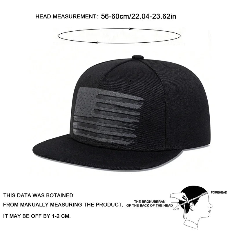 Unisex US Flag Two Tone Printed Hip-hop Hats Spring Autumn