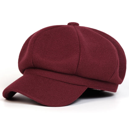 Woolen Solid Color Beret Fashion Outdoor Cotton Hat