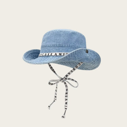 Sweet Big Brimmed Denim Bucket Hat