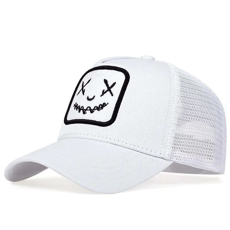 Unisex Ghost Face Embroidery Baseball Net Caps Spring And Summer