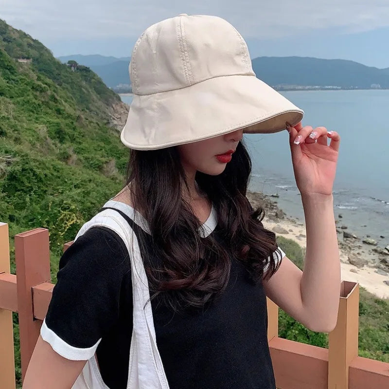 Outdoor Velcro Large Brim Basin Hat