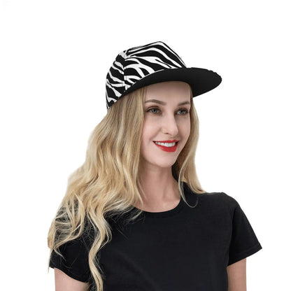 Zebra Print Snapback Hat for Men Women
