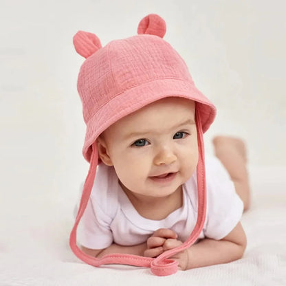 Muslin Cotton Baby Hat Summer Infant Cap Soft Baby Sun Hats