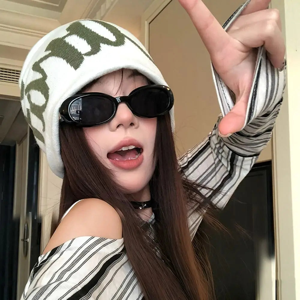 Hip Hop Letter Knitting Cap Hat Y2k Cold Cap Outdoor