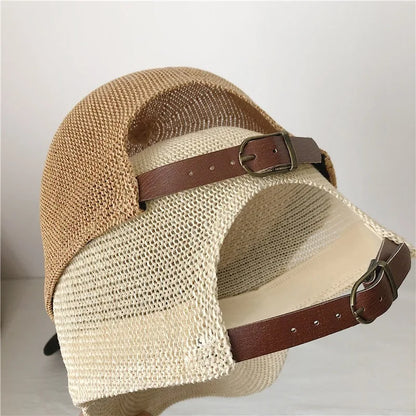 2026 Summer Breathable Straw Baseball Caps Women Outdoor