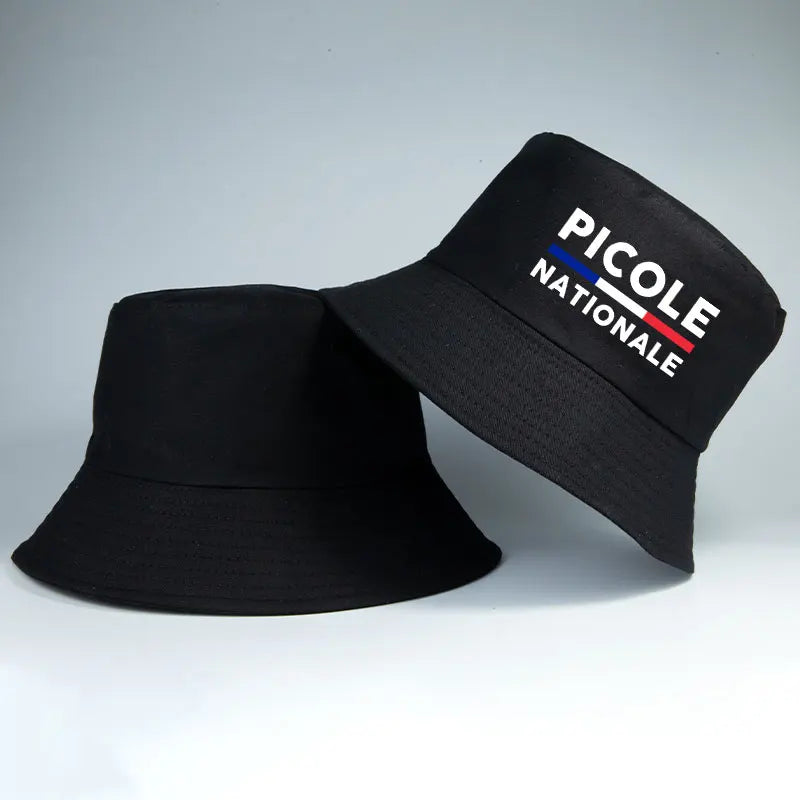 Summer Picole Nationale Reversible Bucket Hats Men Women Cotton Fisherman Cap