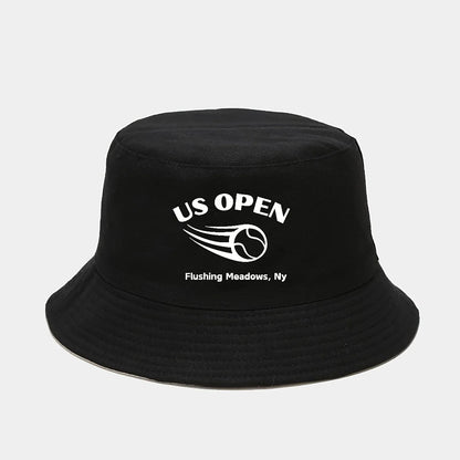1pc US Open Printed Bucket Hat Sporty Style, Breathable, Foldable, Woven, for Men & Women, Outdoor, Vacation
