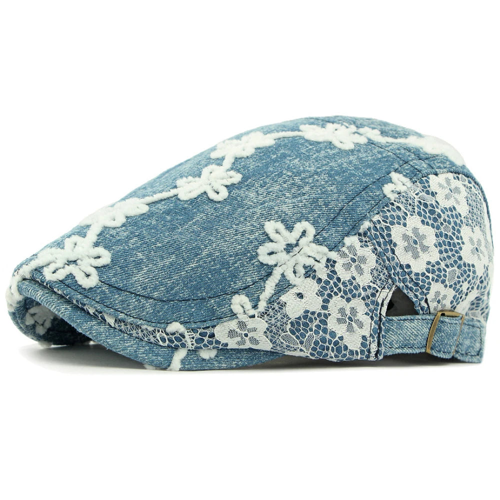 Men Women Flower Artist Painter Beret Hat
