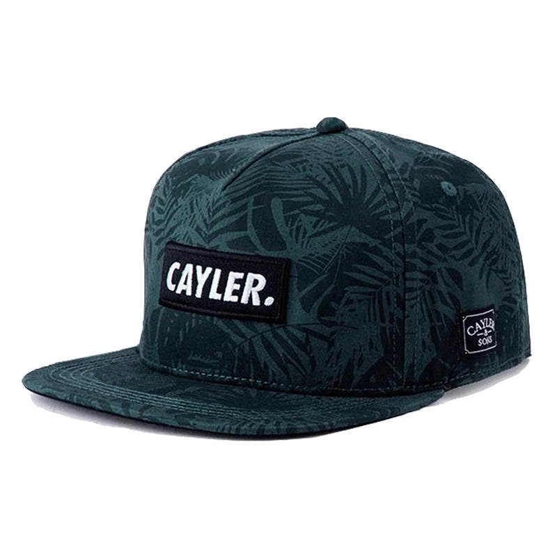Trendy Cayler Leaf Rose Flat brimmed Hat Fashionable Hip Hop Hat