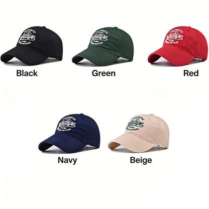 American  vintage Letter Embroidered Baseball Cap for Men Women