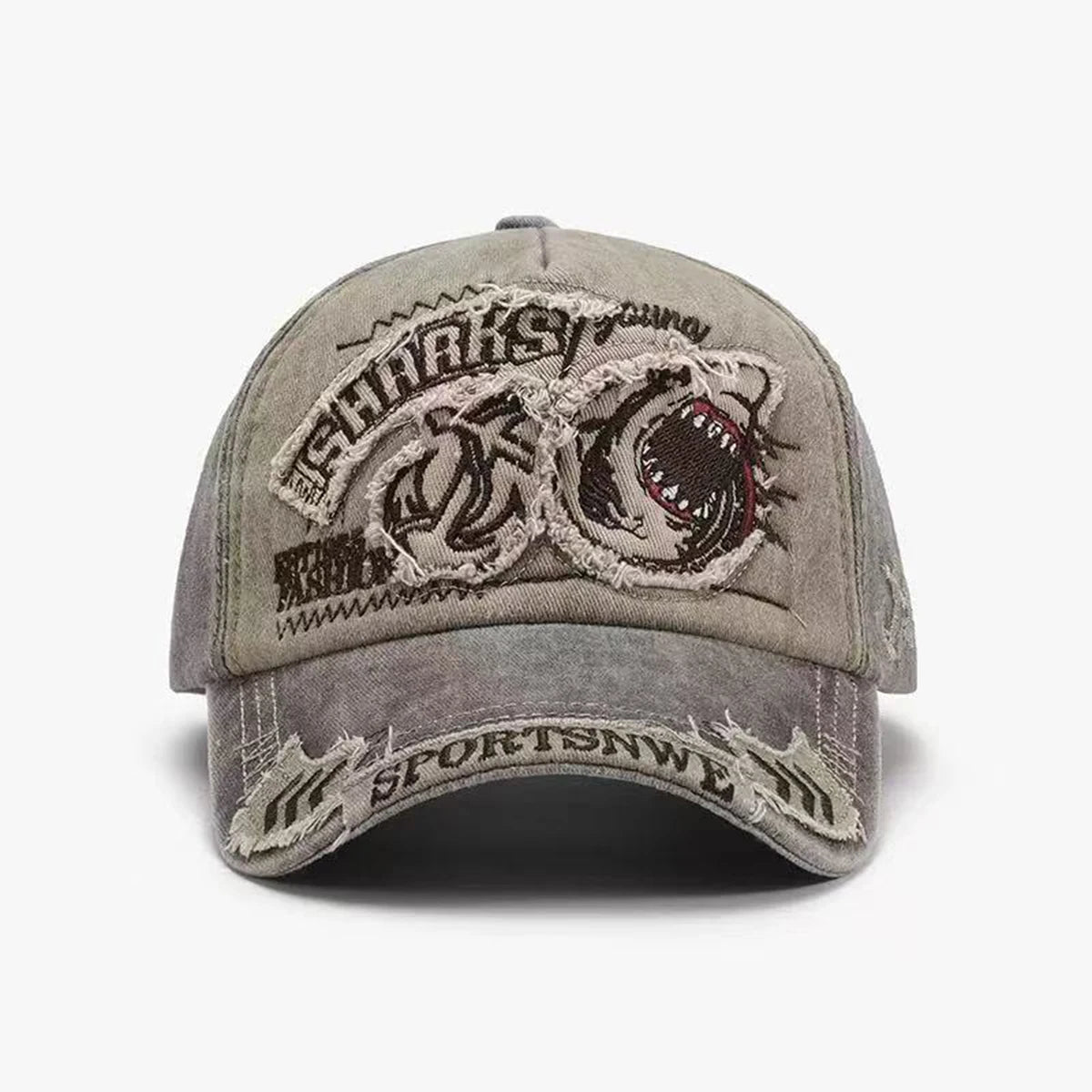 Unisex Shrrks Shark Embroidery Baseball Caps Spring Autumn