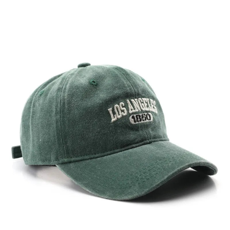 Personality Female Wash Do Old Letter Embroidery Los Angeles 1850 Cap Outdoor Male Sports Baseball Cap