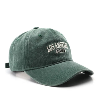 Personality Female Wash Do Old Letter Embroidery Los Angeles 1850 Cap Outdoor Male Sports Baseball Cap