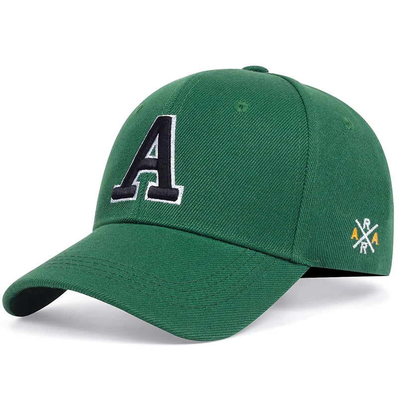 Unisex A Letter Side Ar Embroidery Baseball Caps Spring and Autumn