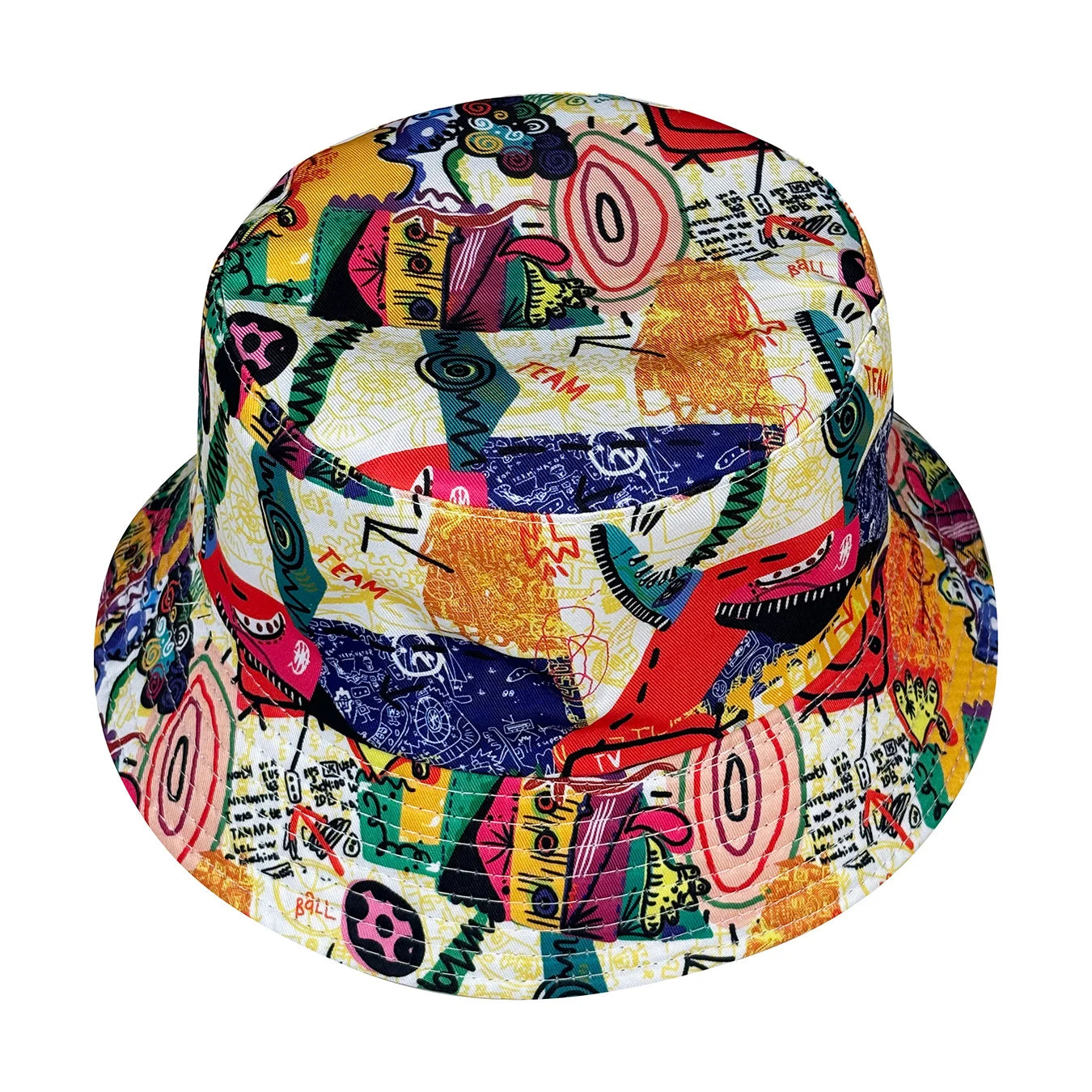 Street Graffiti Fisherman Hat, Reversible Sun Hat, Foldable Fashion Bucket Hat