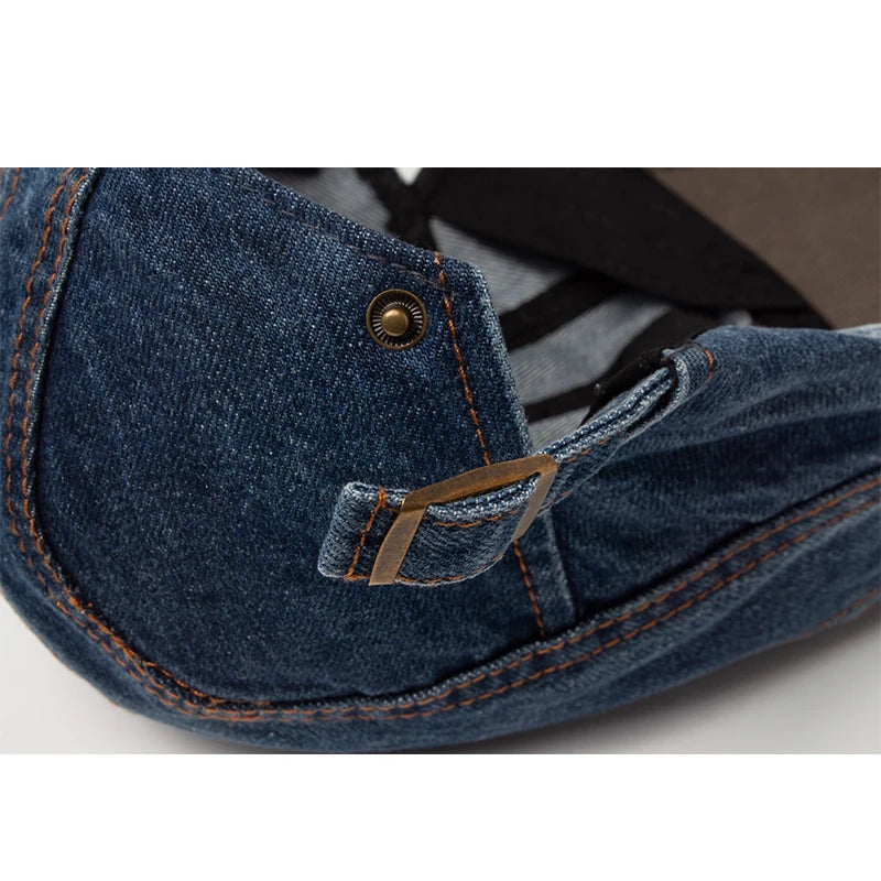 Men's Jean Berets Summer Newsboy Hats For Women Casual Solid Color Retro
