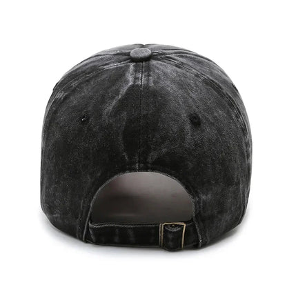 2025 New Korean Washed Letter Baseball Cap Unisex Denim Hat