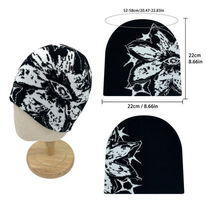 Personalized Trend Large Patterned Jacquard Knitted Hat