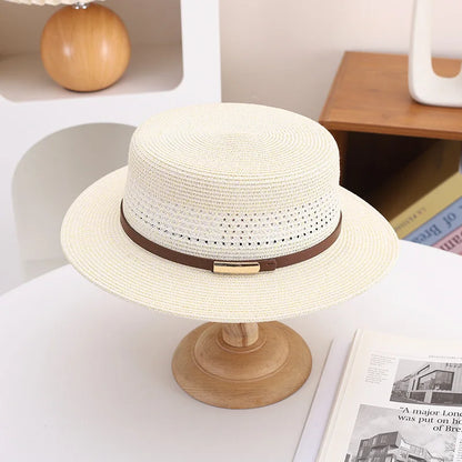 New Women's Boho Panama Straw Hat UPF 50+ Floppy Wide Brim Fedora