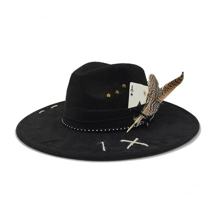 Handmade Fedora Hat Suede Men's And Women's Hat