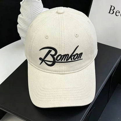 Unisex Washed Denim Baseball Caps Letter Embroidery Kpop Cotton Cap For Women Men