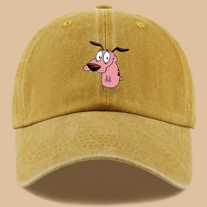 1pc Women's Cute Puppy Printed Baseball Cap with Curved Brim for Outdoor Shading Gift