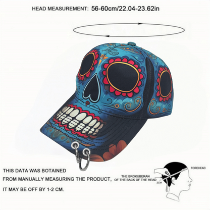 Punk Metal Rings Baseball Cap Men Women