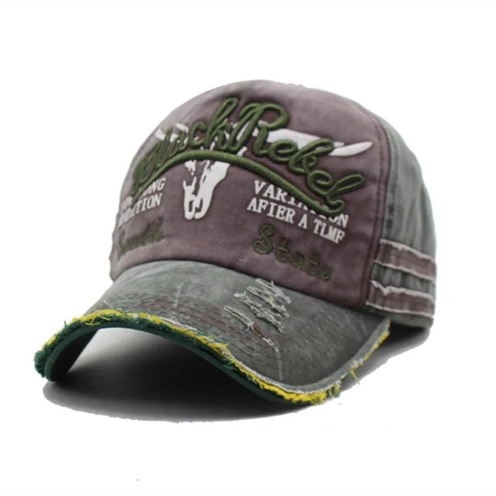 Cow Head Pattern Letter Embroidery Baseball Cap