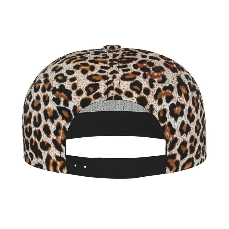 Leopard Print Baseball Cap Men Women Adjustable 3D Printed Snapback