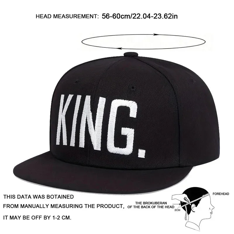 Unisex King Letter Embroidery Hip-hop Hats Spring And Autumn