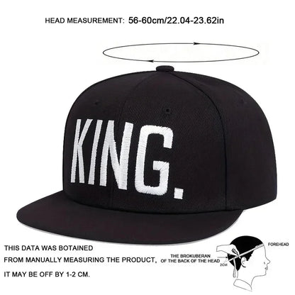 Unisex King Letter Embroidery Hip-hop Hats Spring And Autumn