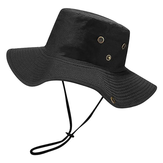 New Plain Cotton Sunshade String Fisherman Hat