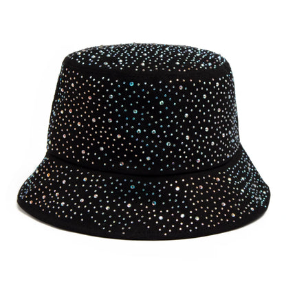 Summer Women Bucket Hat Fashion Colorful Rhinestones Cap