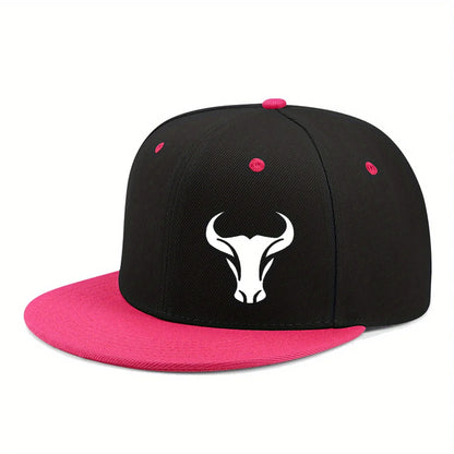 Bull Patterned Baseball Cap For Both Men's And Women's For All Seasons