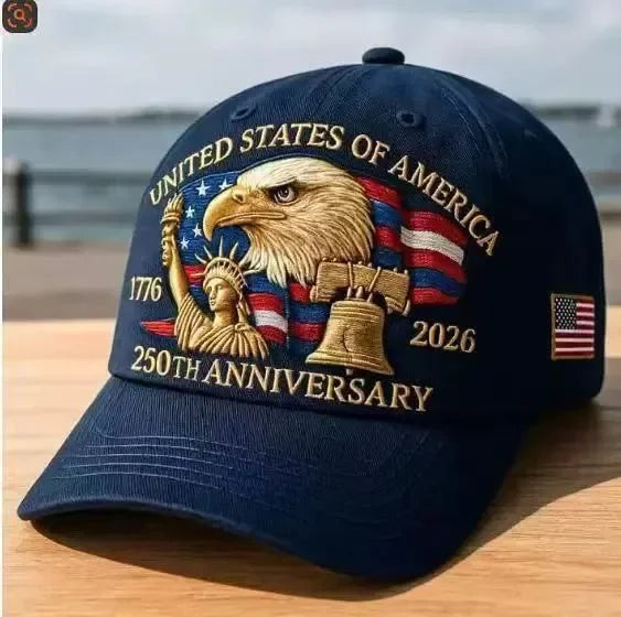 Outdoor Sports Baseball Cap Embroidery American Eagle Head 250th Anniversary Cap Shade Cap