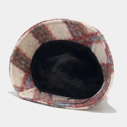 Winter Polyester Print Warm Bucket Hat Fisherman Hat