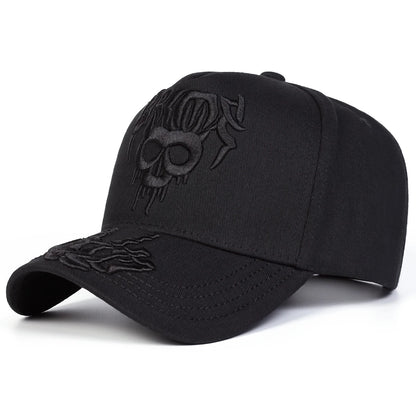 Unisex Skull Embroidery Baseball Caps Spring Autumn