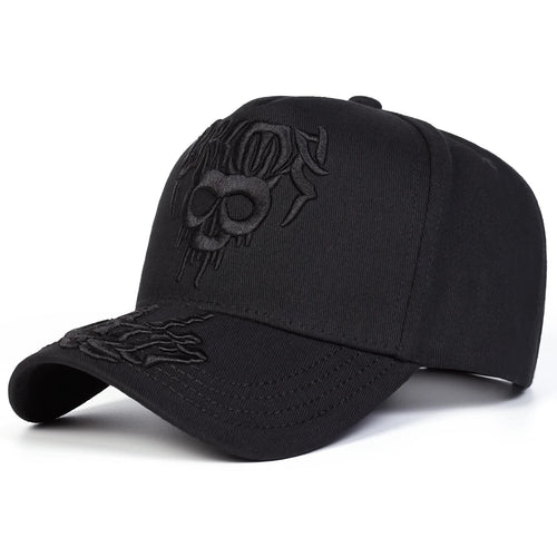 Unisex Skull Embroidery Baseball Caps Spring Autumn