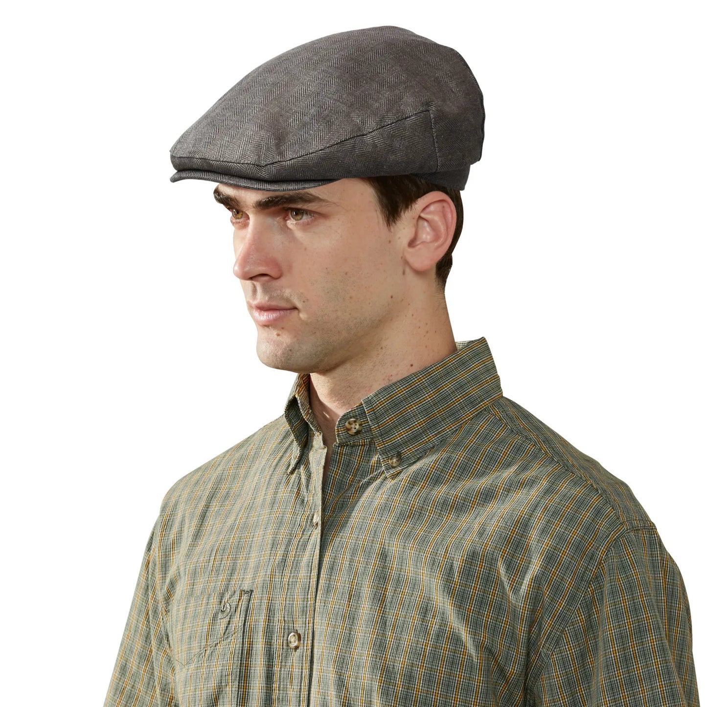 Linen Irish Flat Cap For Men Summer Fitted Newsboy Ivy Gatsby Cabbie Driving Hat