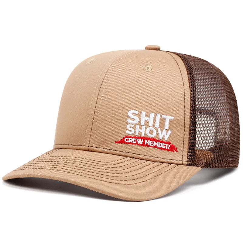 Shit Show Embroidery Unisex Cap Slight Curved Brim Style Baseball Hats