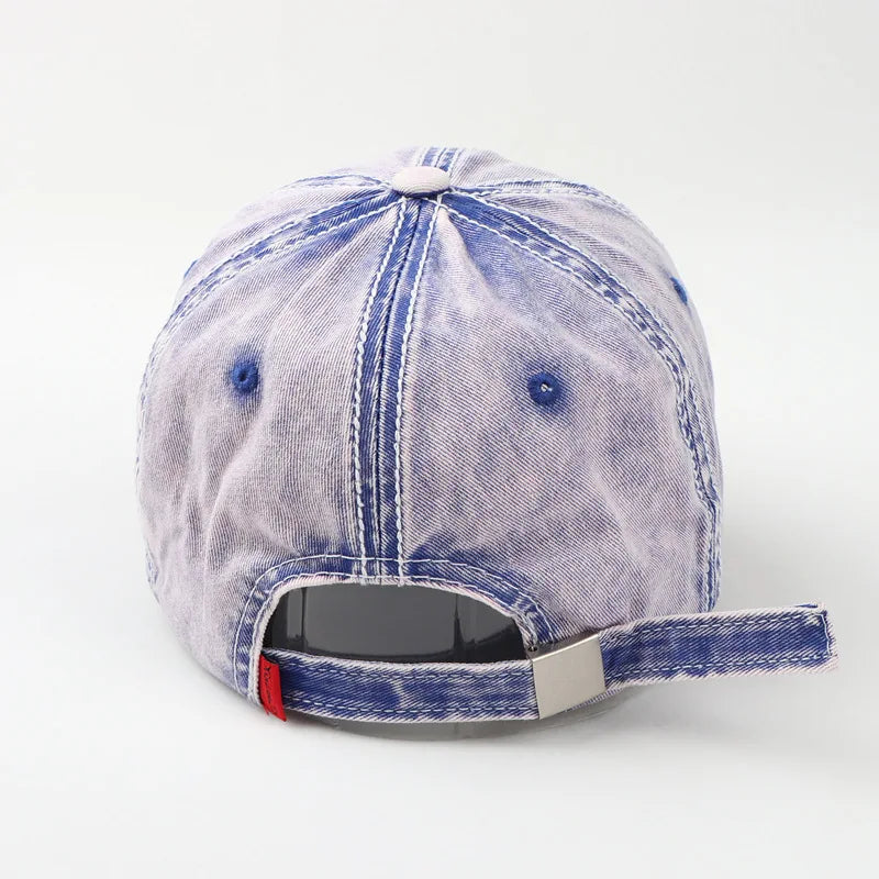 New Custom Logo Unisex Baseball Cap Vintage Distressed Washed Cotton